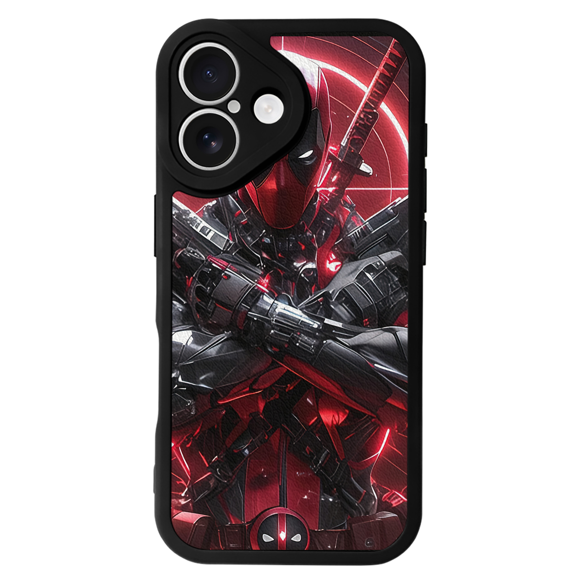 （画像用） Deadpool デッドプール 【iPhone 16シリーズ対応】シリコンスマホケース（レザー調） 材質：シリコン